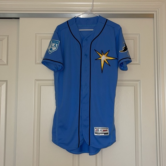 Majestic Authentic MLB 2019 Tampa Bay Rays Spring Training Baseball Jersey - Picture 2 of 10
